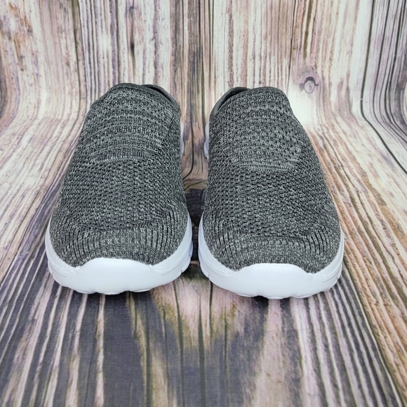 Gray Marled Textured Mesh Mule Sneakers Pattrily - Picture 3 of 12